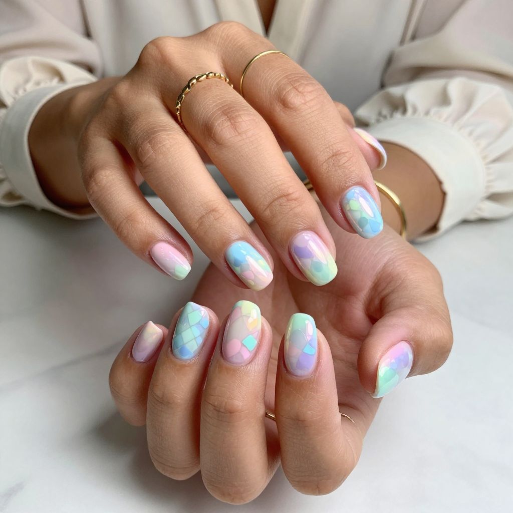 Iridescent Pastel Mosaic