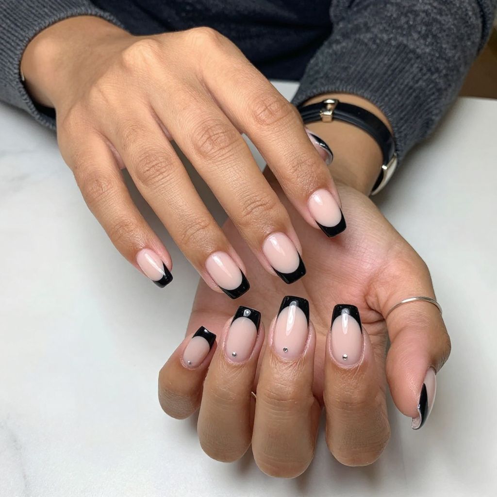 Black French Tips