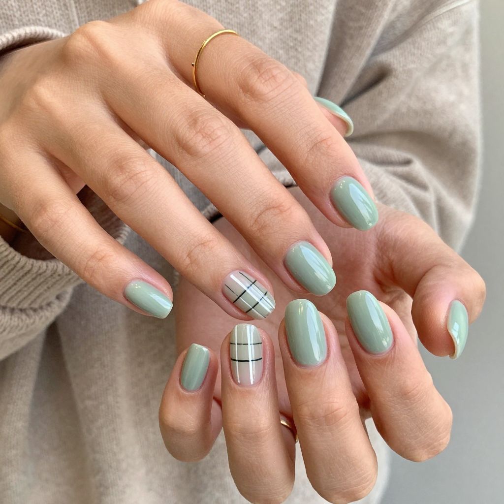 Sage Green & Minimalist Lines