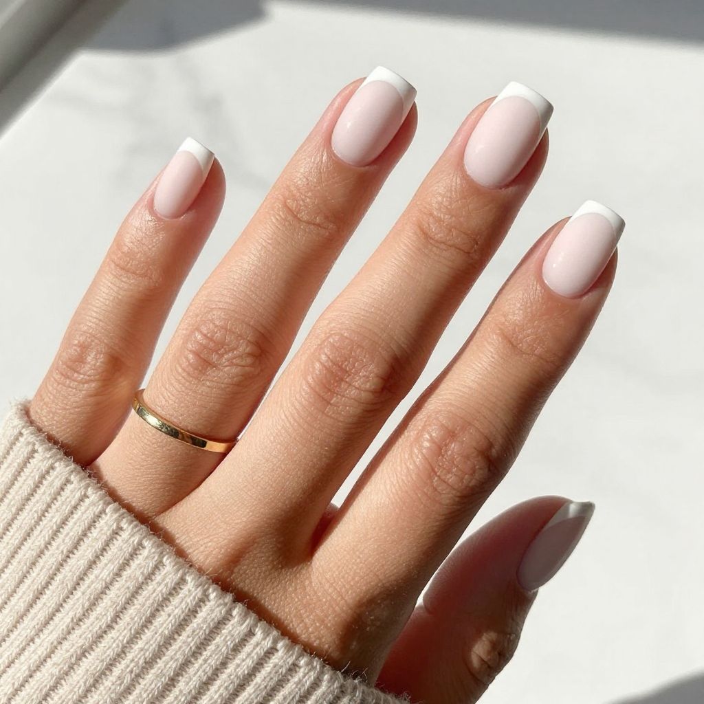 Crisp White Matte Tips