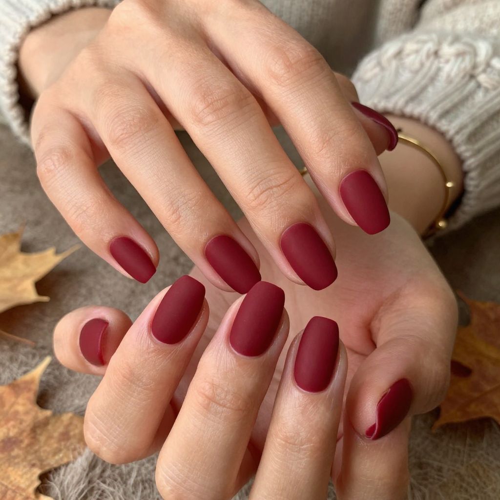 Dark Red with Matte Finish