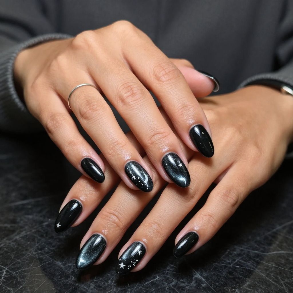 Glossy Black Cat Eye Sparks
