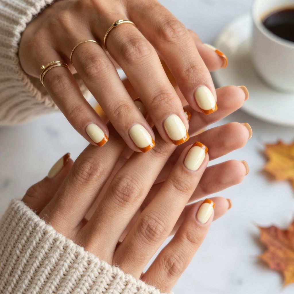 Pumpkin Cream French Tips