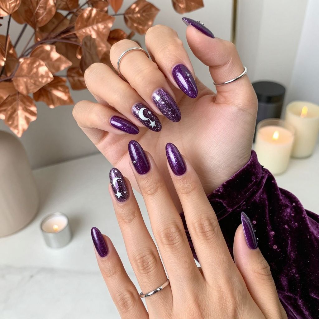 Glittery Witchy Purple
