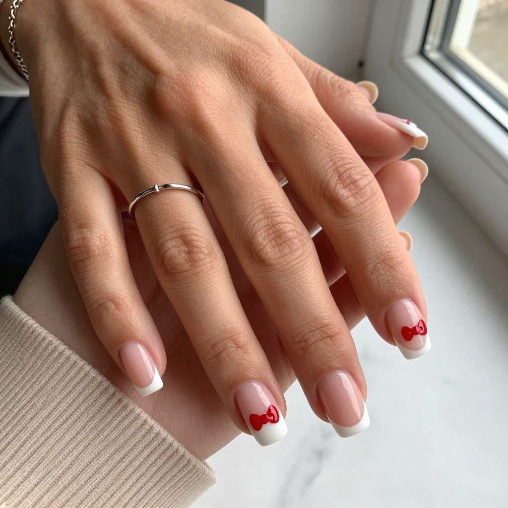 French Tip Hello Kitty Twist