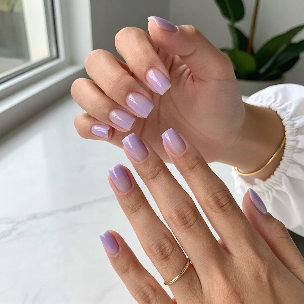 Lavender Jelly Nails