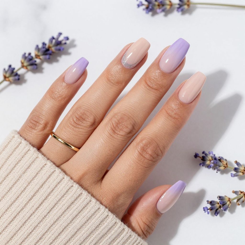 Lavender Ombre Fade to Nude