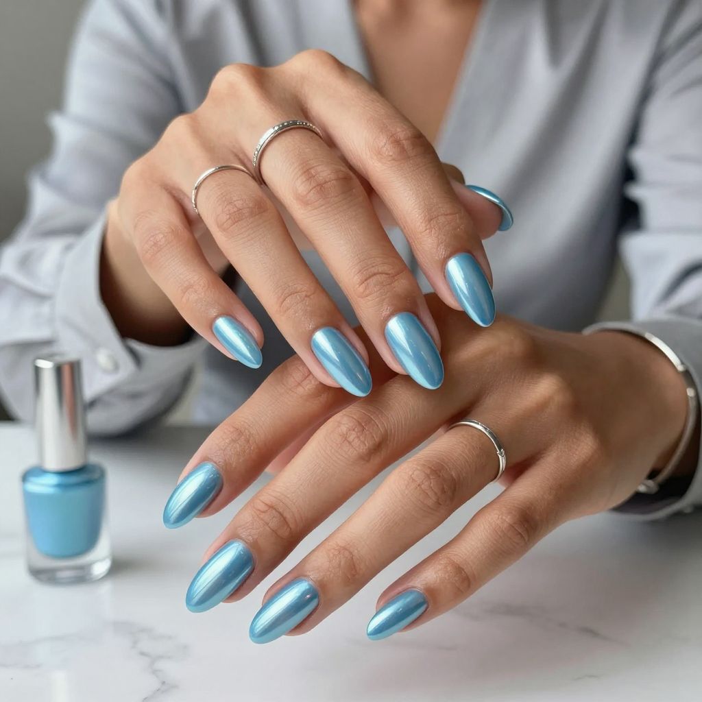Light Blue Chrome Glow
