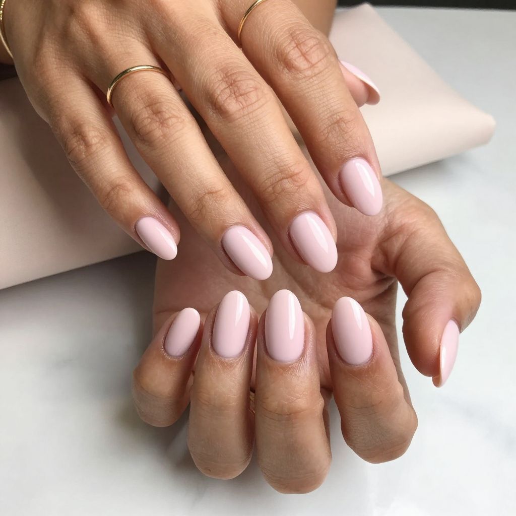 Light Pink Matte with Glossy Tips