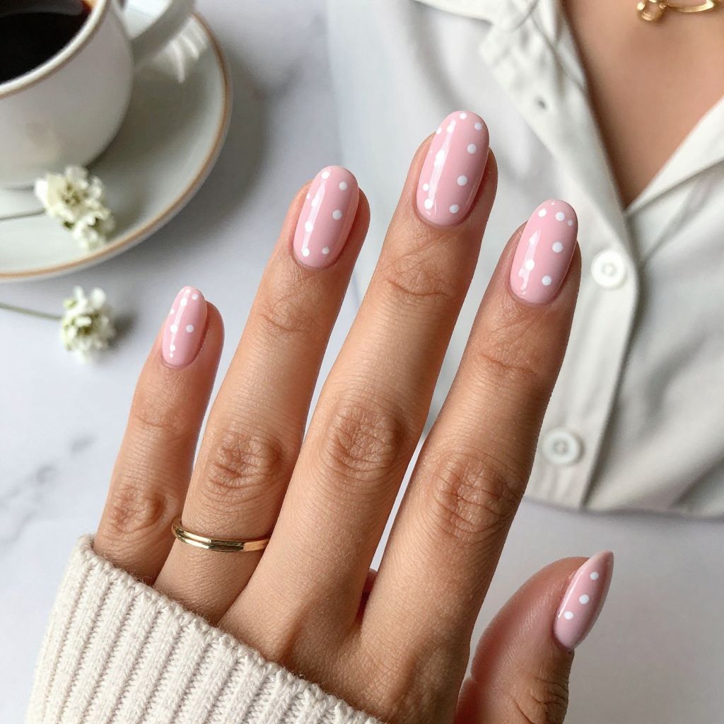 Pastel Pink and White Polka Party