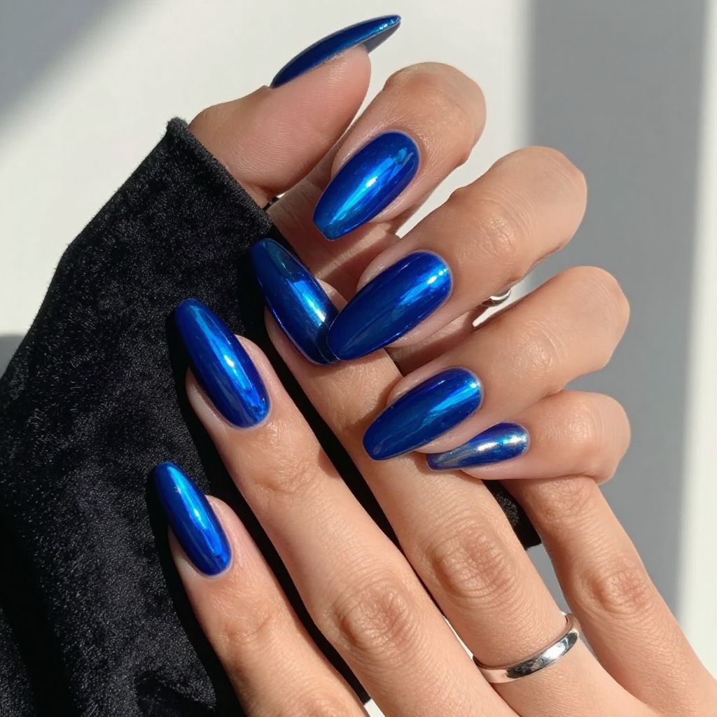 Metallic Chrome Blue Almonds