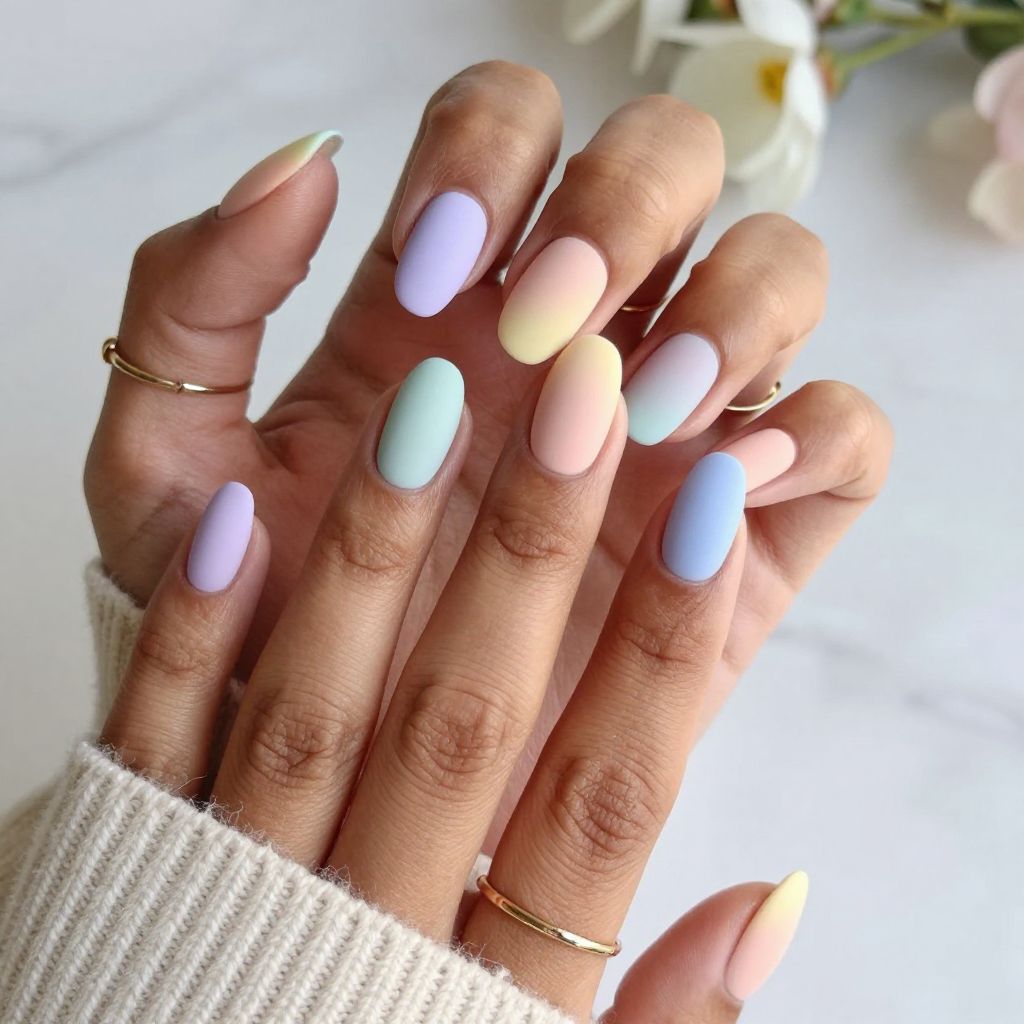 Pastel Rainbow Gradients with Matte Finish