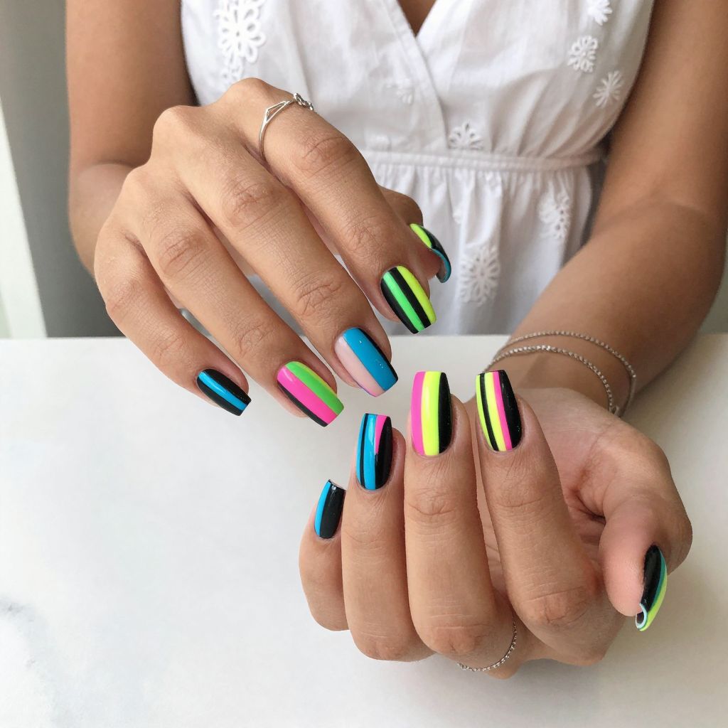 Neon Bold Stripes