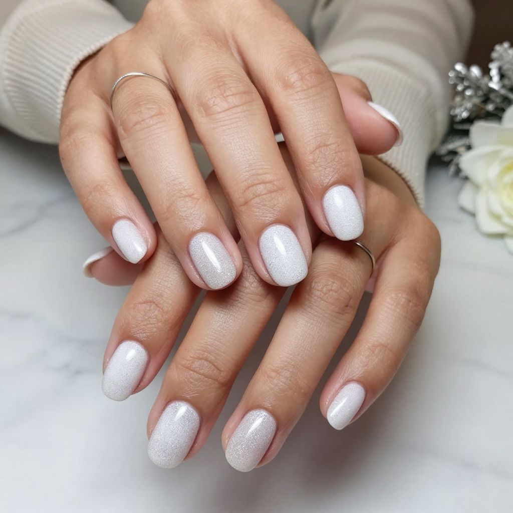 Frosted Glitter Nails