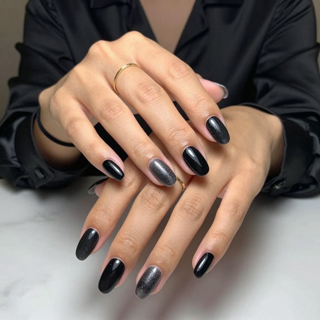 Black Glitter Fade