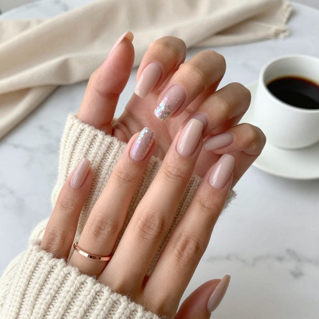 Nude with Iridescent Accents