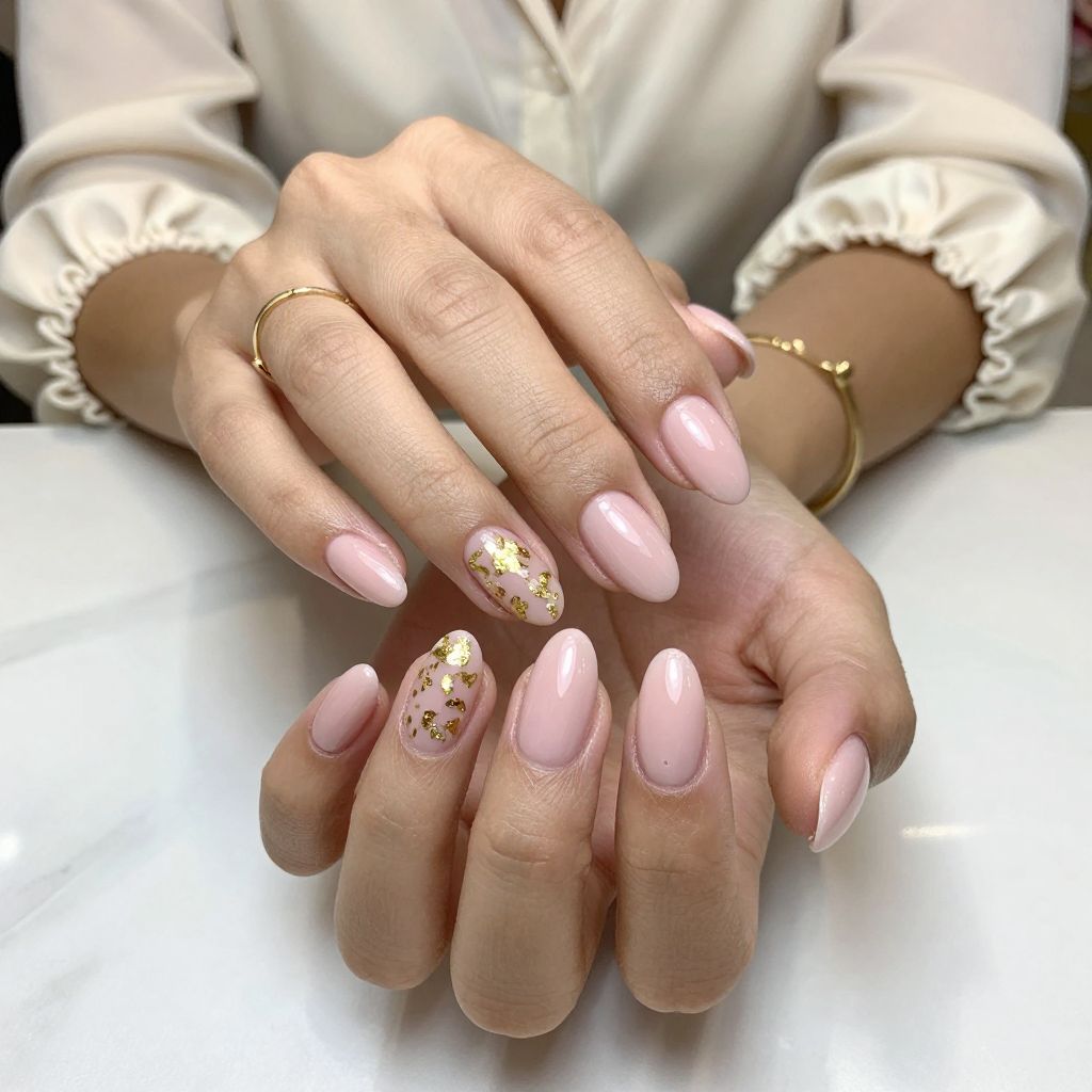 Blush Pink with Gold Foil