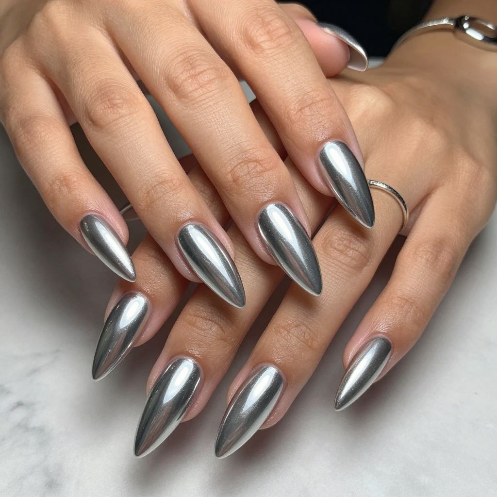 Icy Silver Stiletto