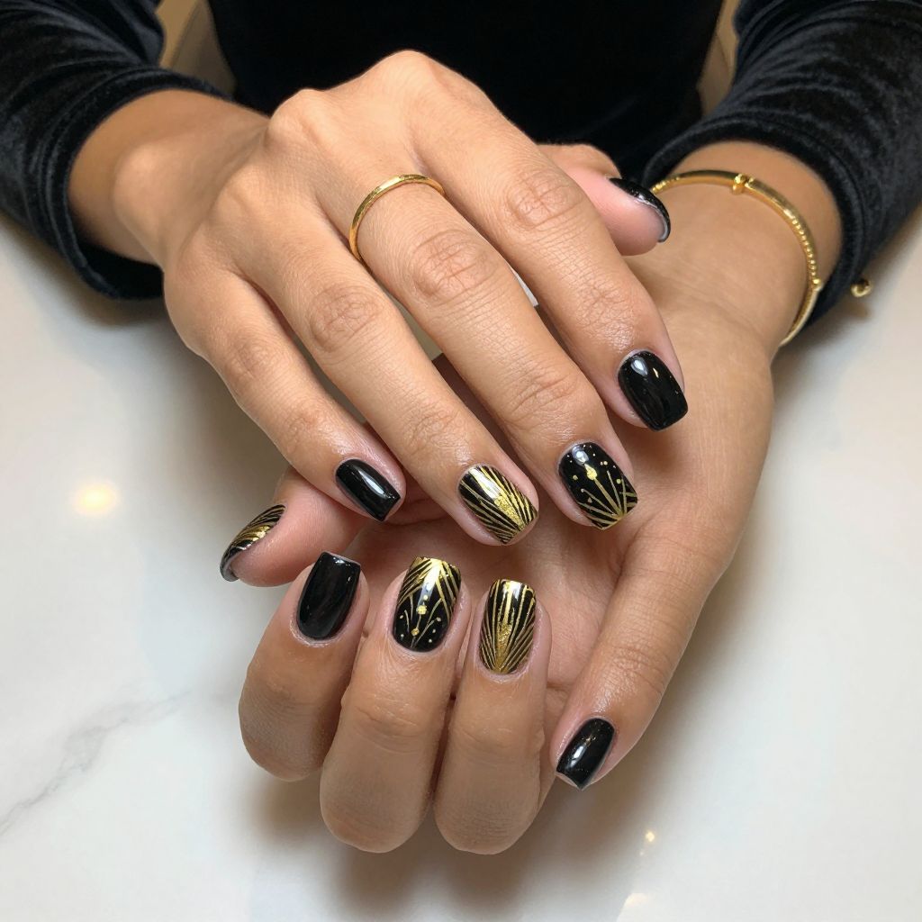 Black and Gold Art Deco