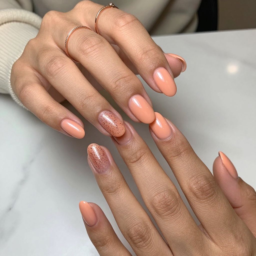 Peachy Glitter Gradient