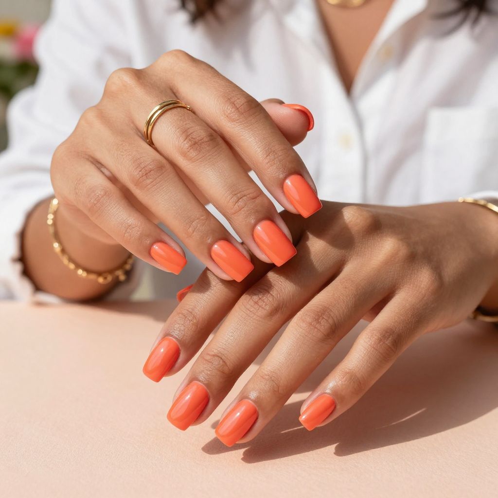 Vibrant Coral Squares