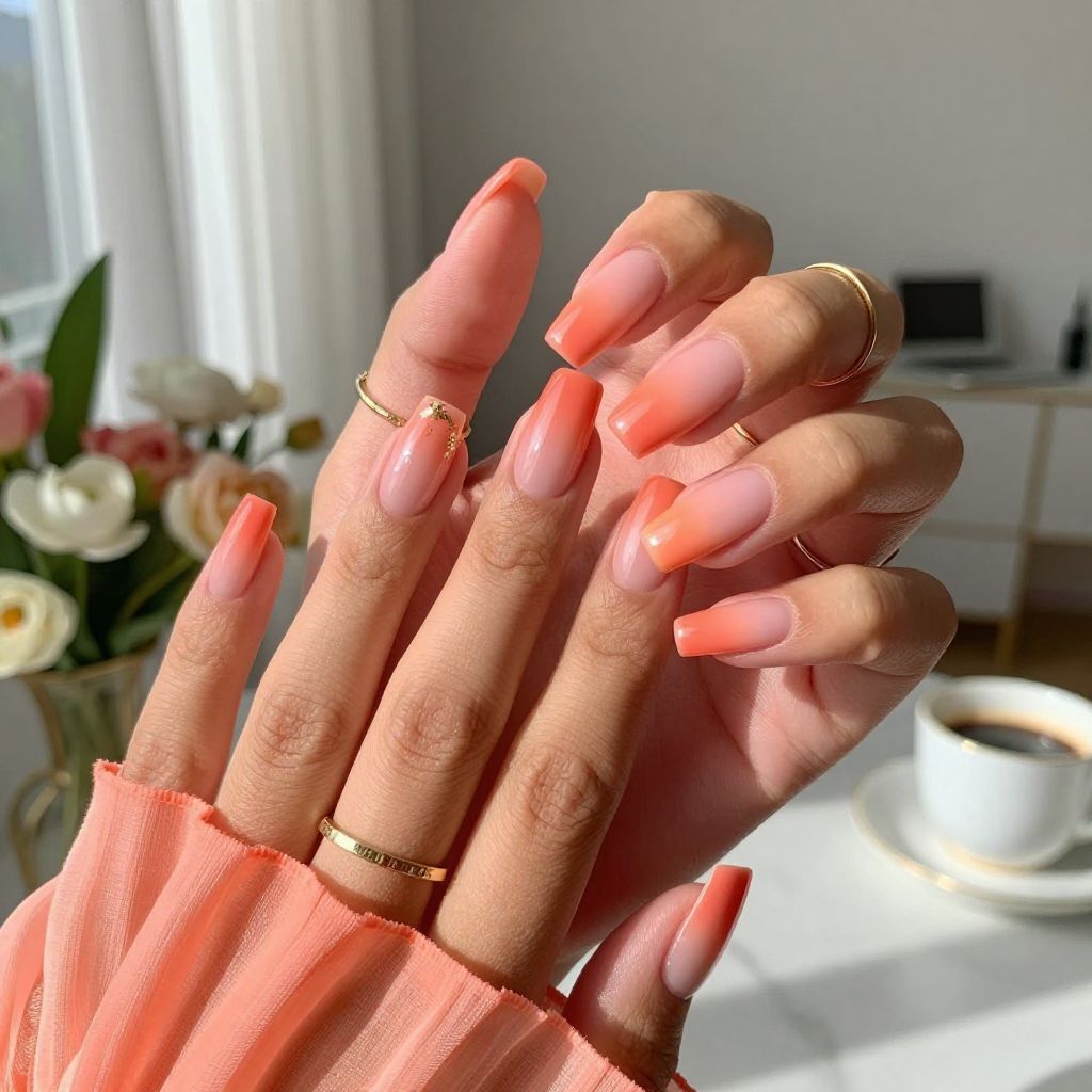 Sunset Coral Ombre