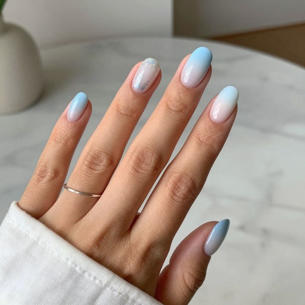 Baby Blue Cloud Ombre