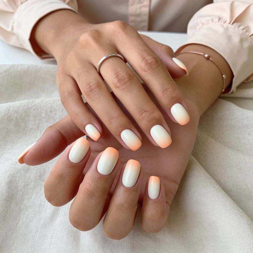 Creamsicle Soft Ombre nails