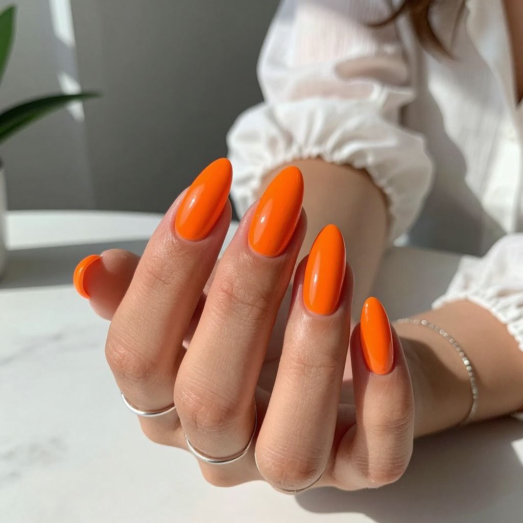 Neon Citrus Splash nails