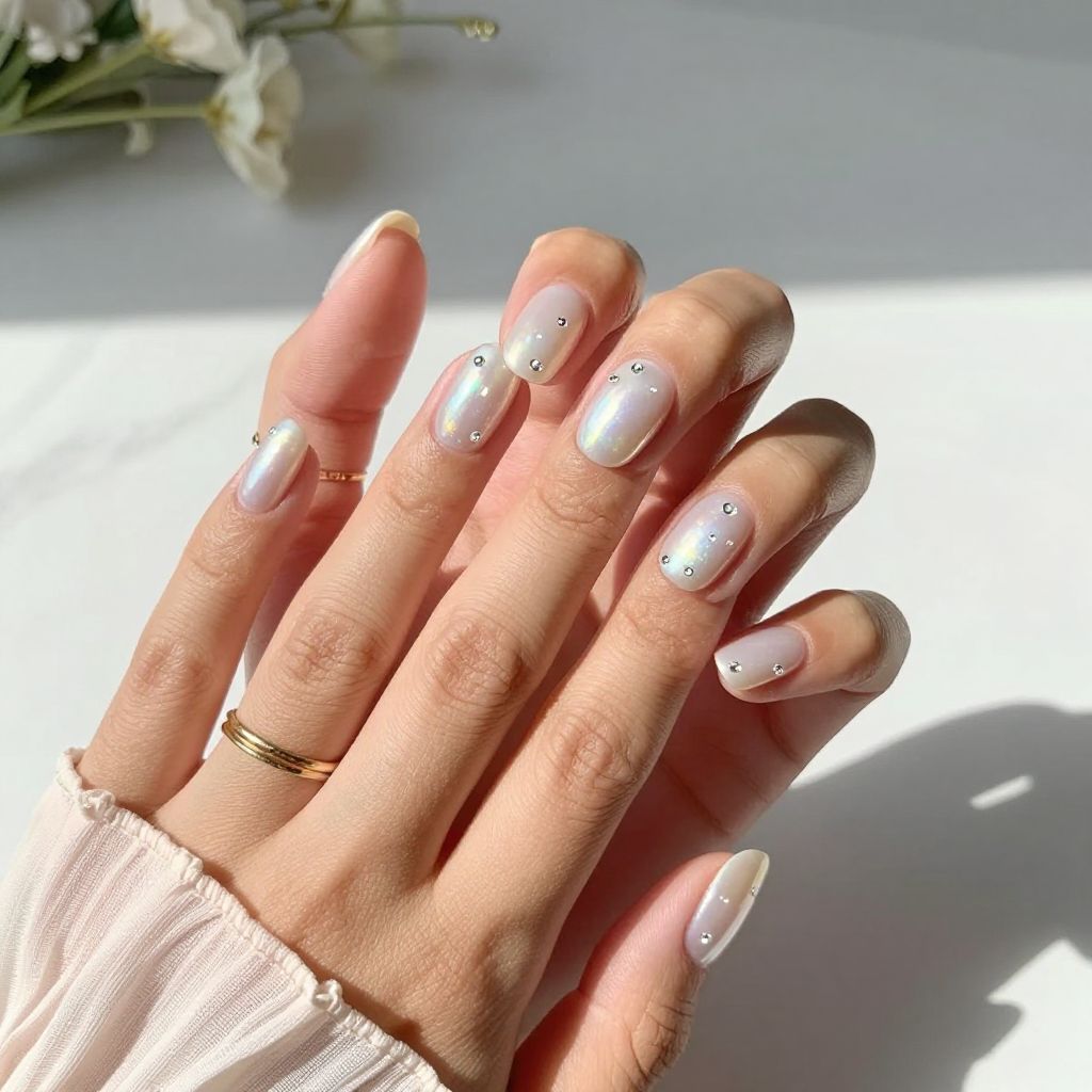 Pearl Opal Gloss with Tiny Floating Gems