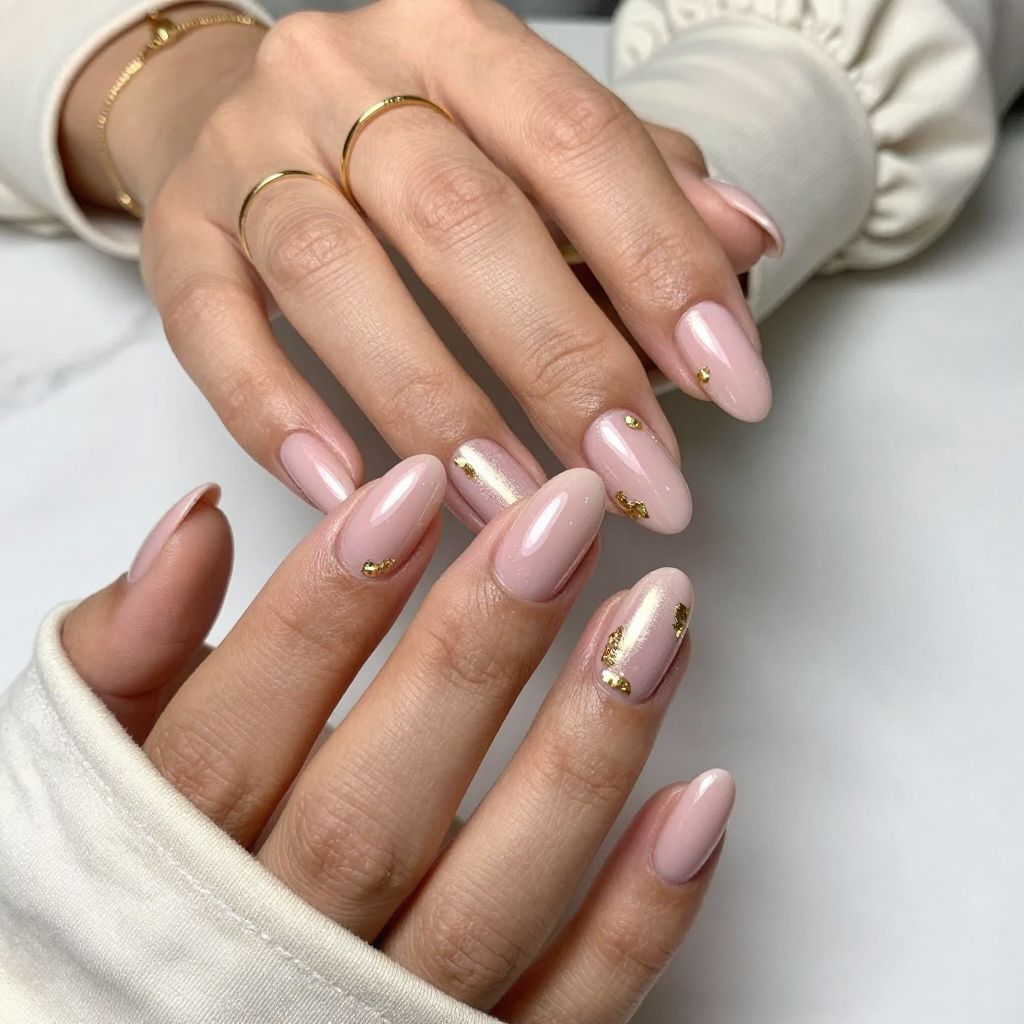Soft Blush Chrome with Gold Foil