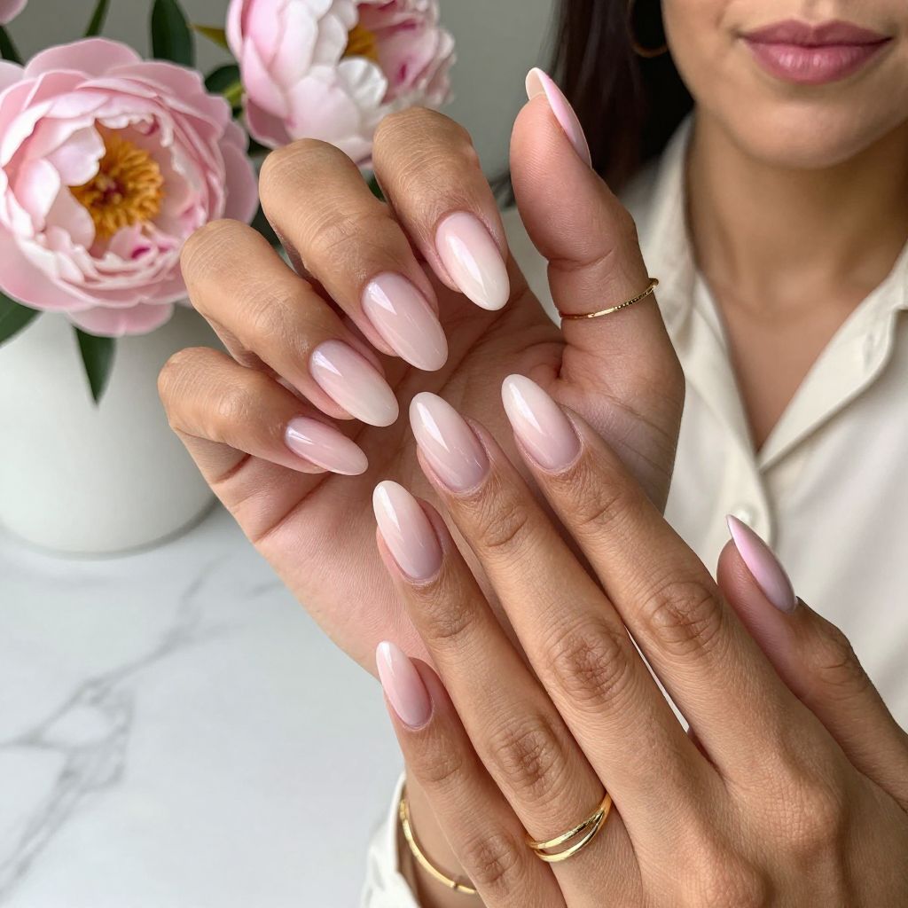 Soft Blush Gradient Tips