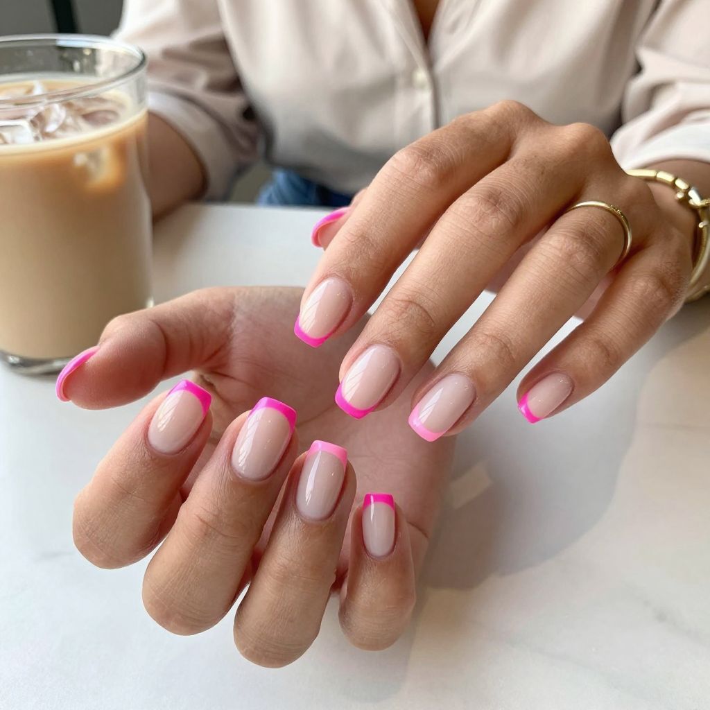 Hot Pink Micro French