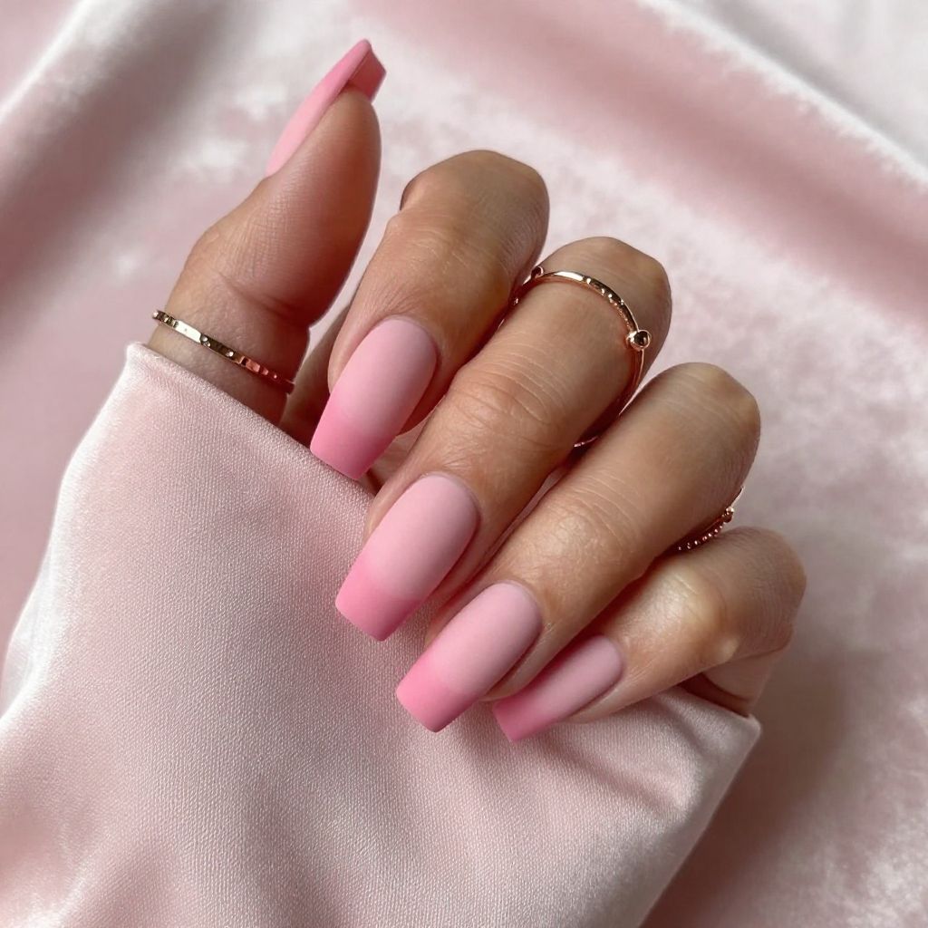 Rose Pink Velvet Ombre