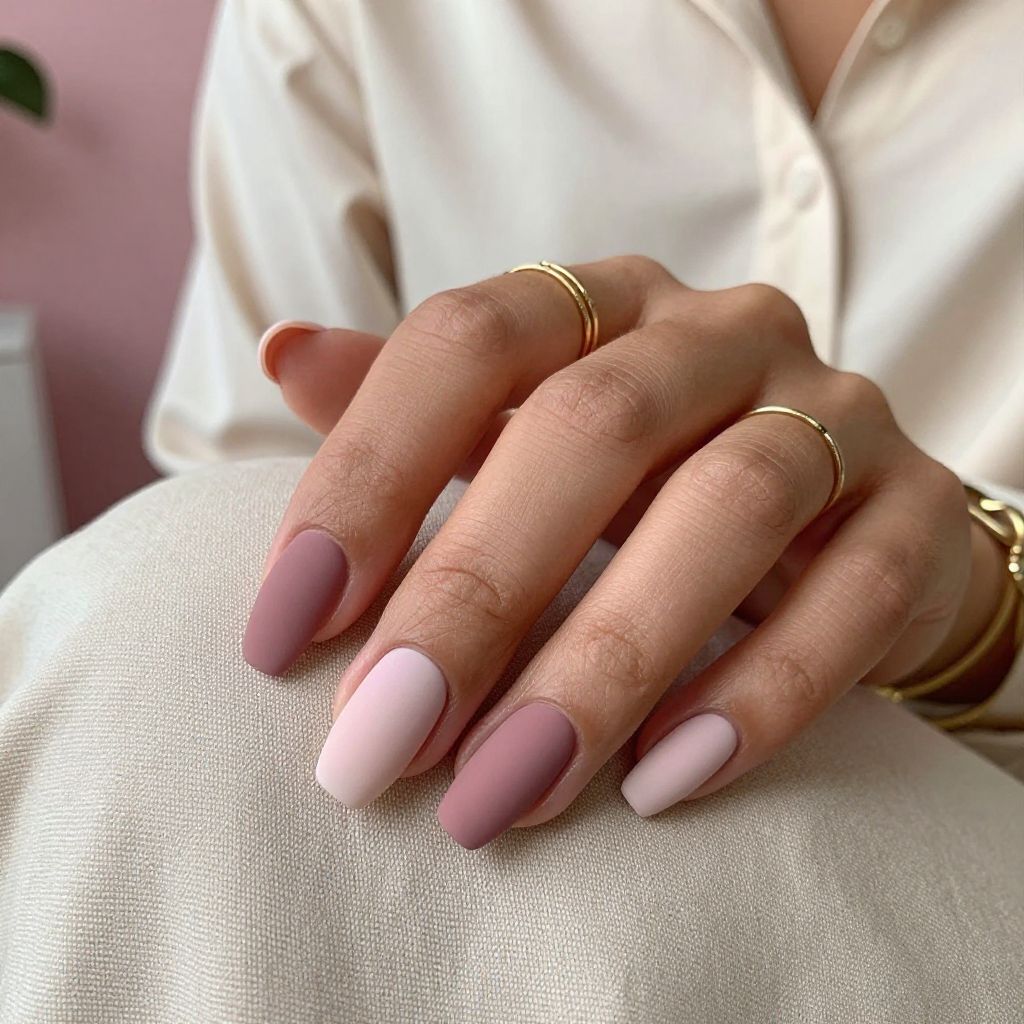 Matte Dusty Rose Ombre