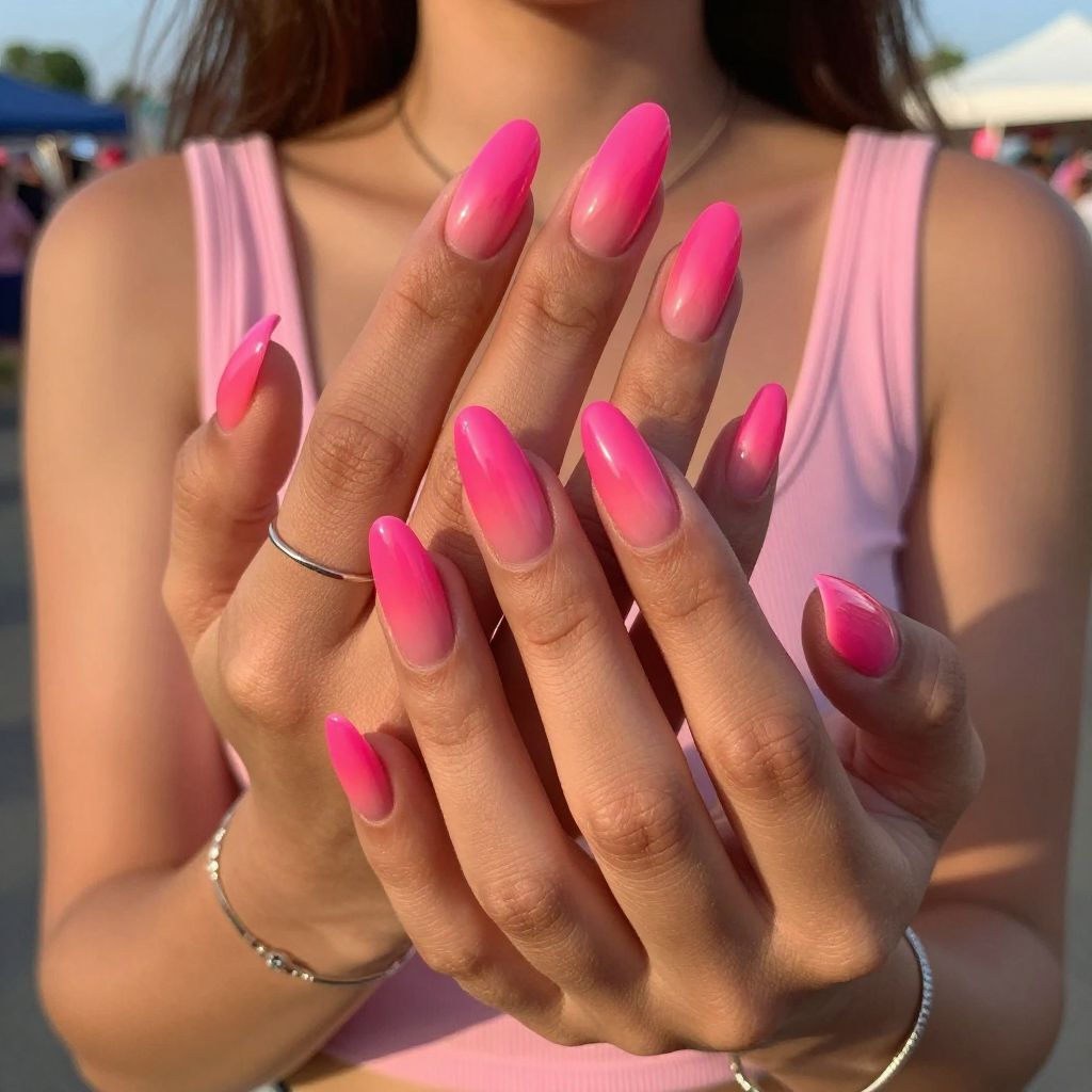 Neon Pink Ombre Pop