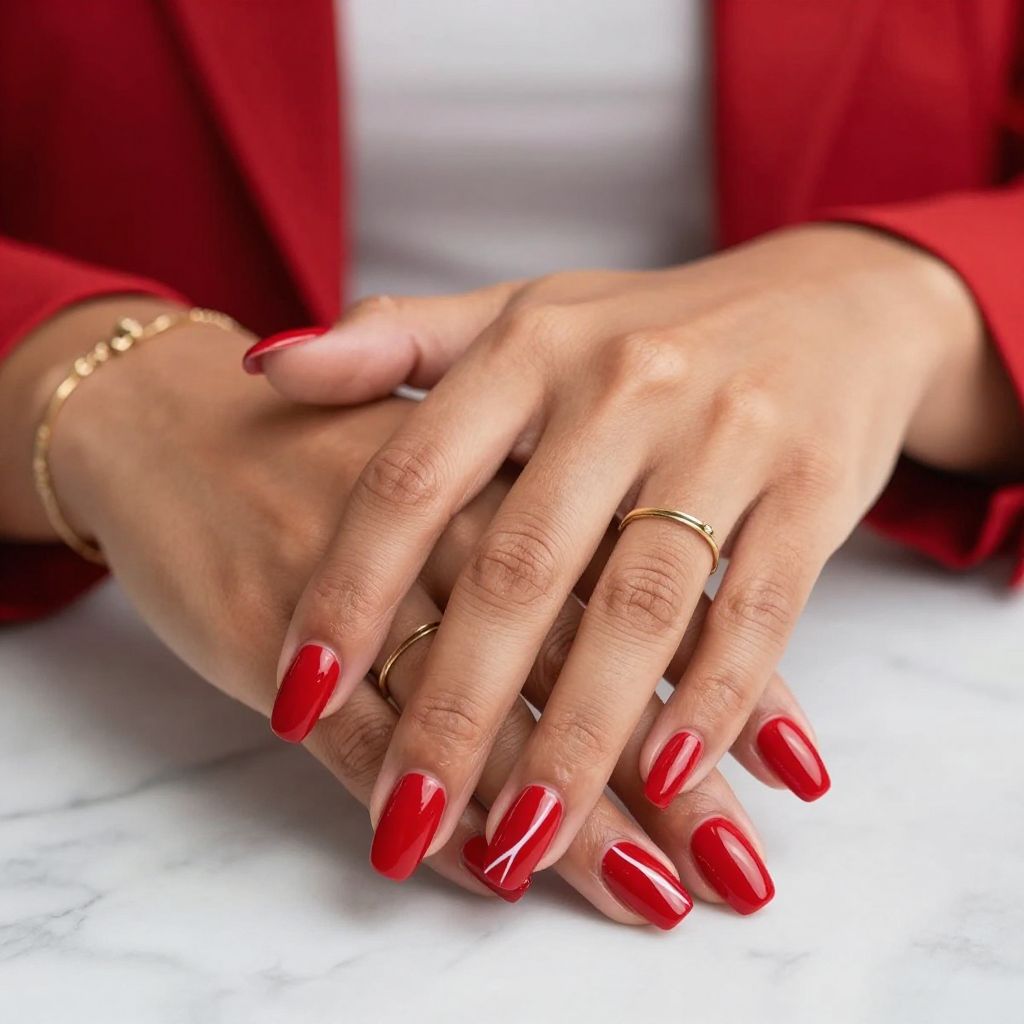 Cherry Red with Minimalist Detailing