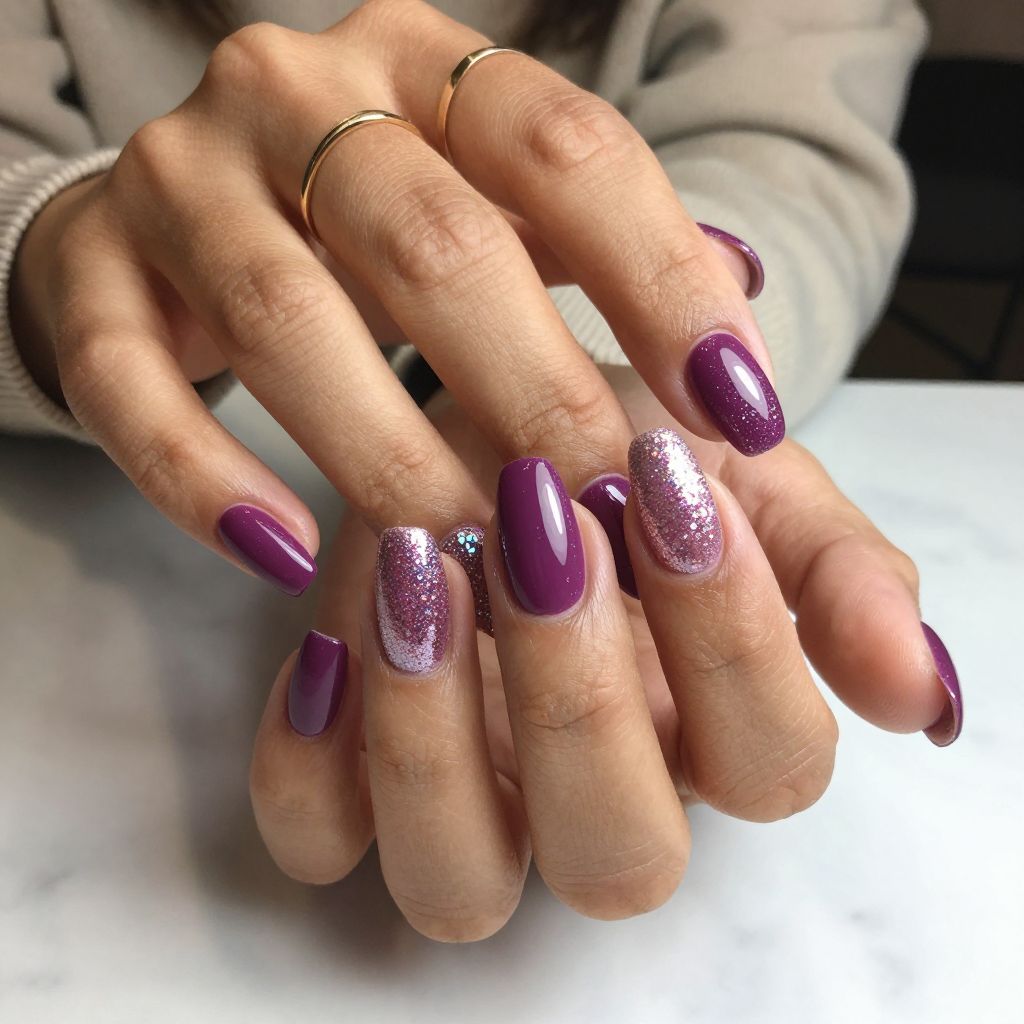 Plum Glitter Gradient Bliss