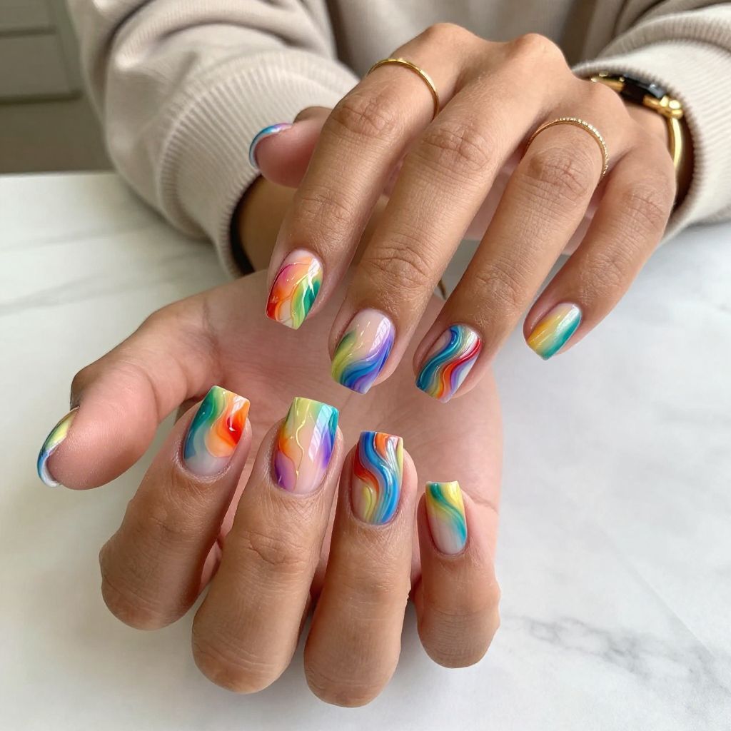 Rainbow Marble Twist