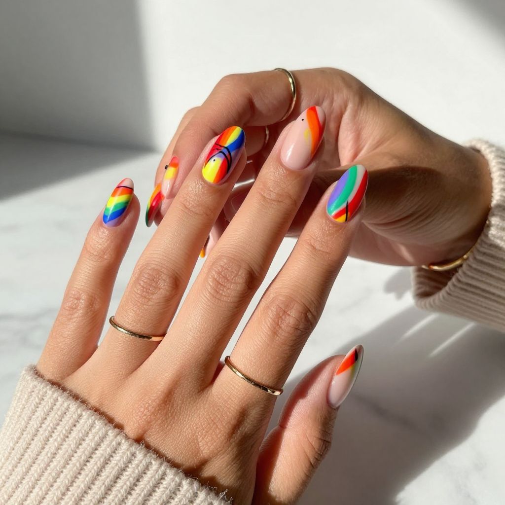 Abstract Rainbow Art