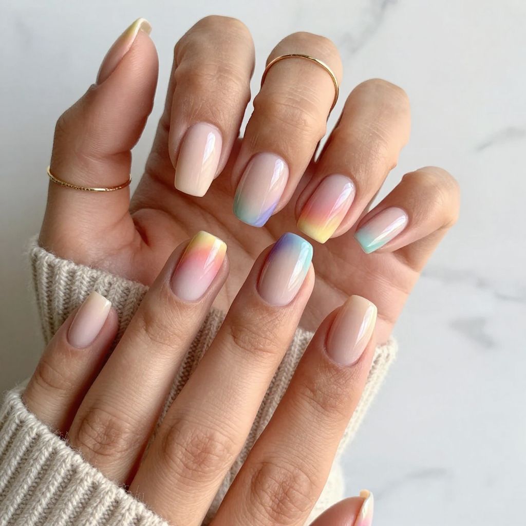 Ombre Rainbow Tips