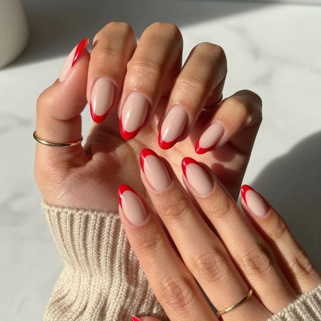Cherry Red Chevron Tips