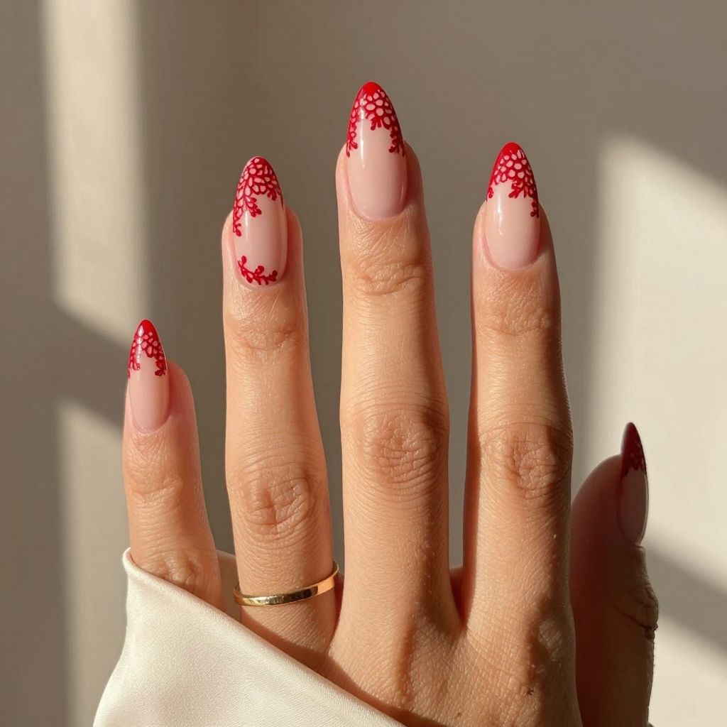 Crimson Lace Tips