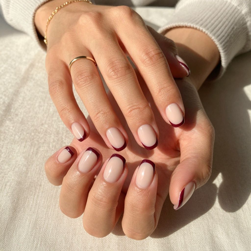 Deep Burgundy Outline