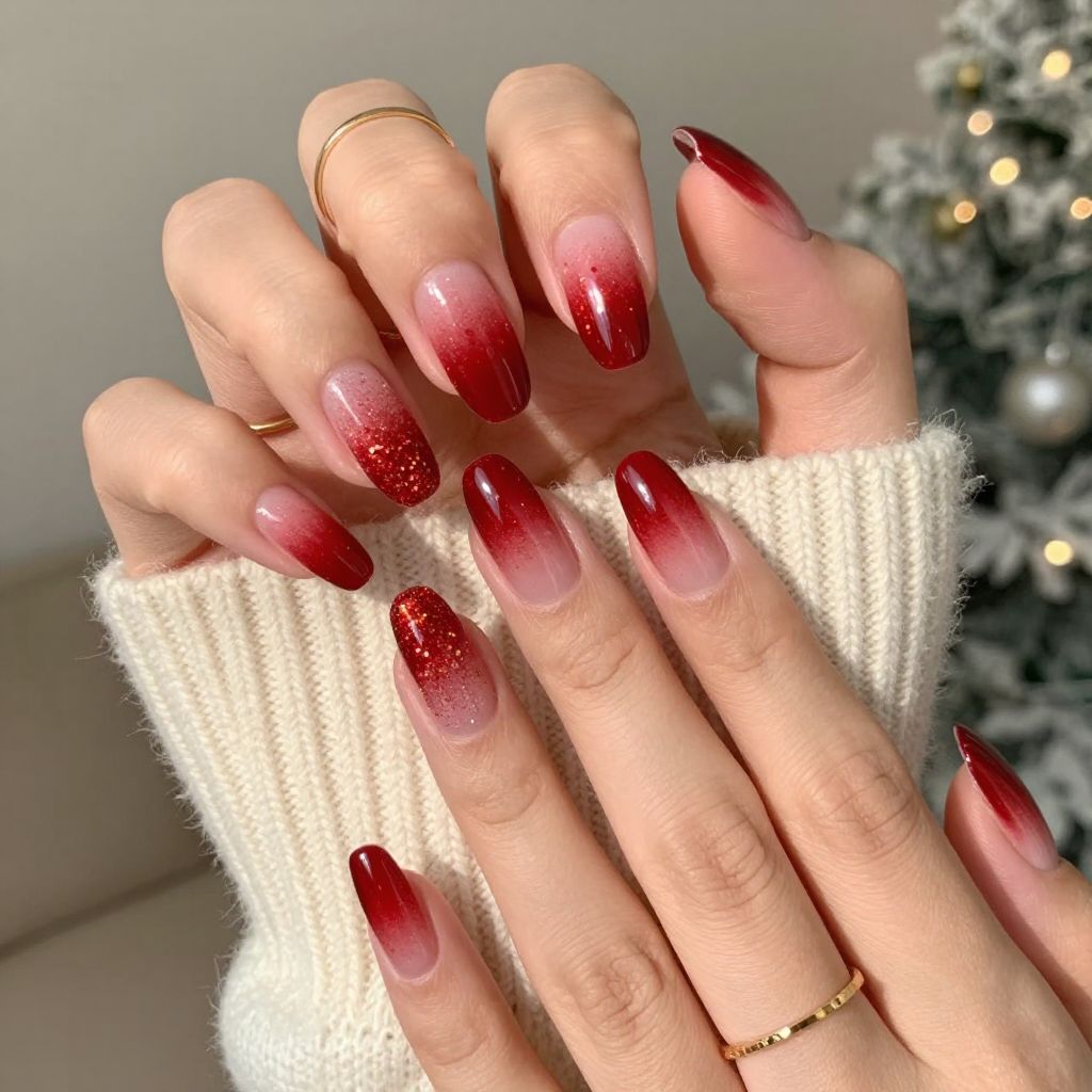 Red Glitter Fade