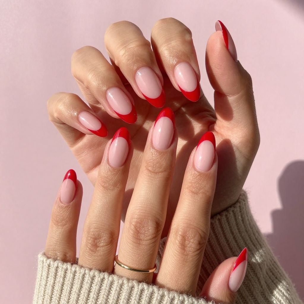 Red French Tips