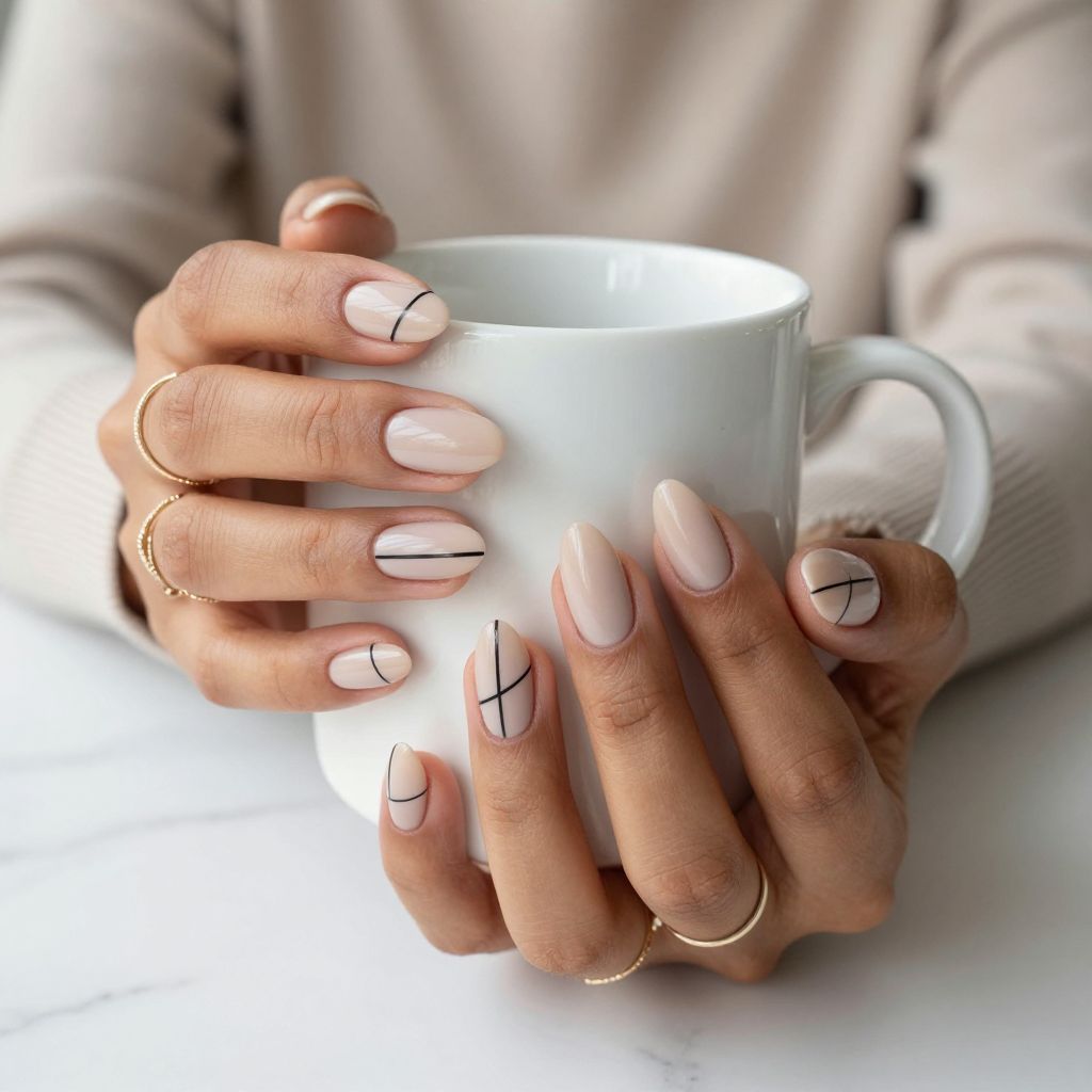 Minimal Black and Nude Geometry
