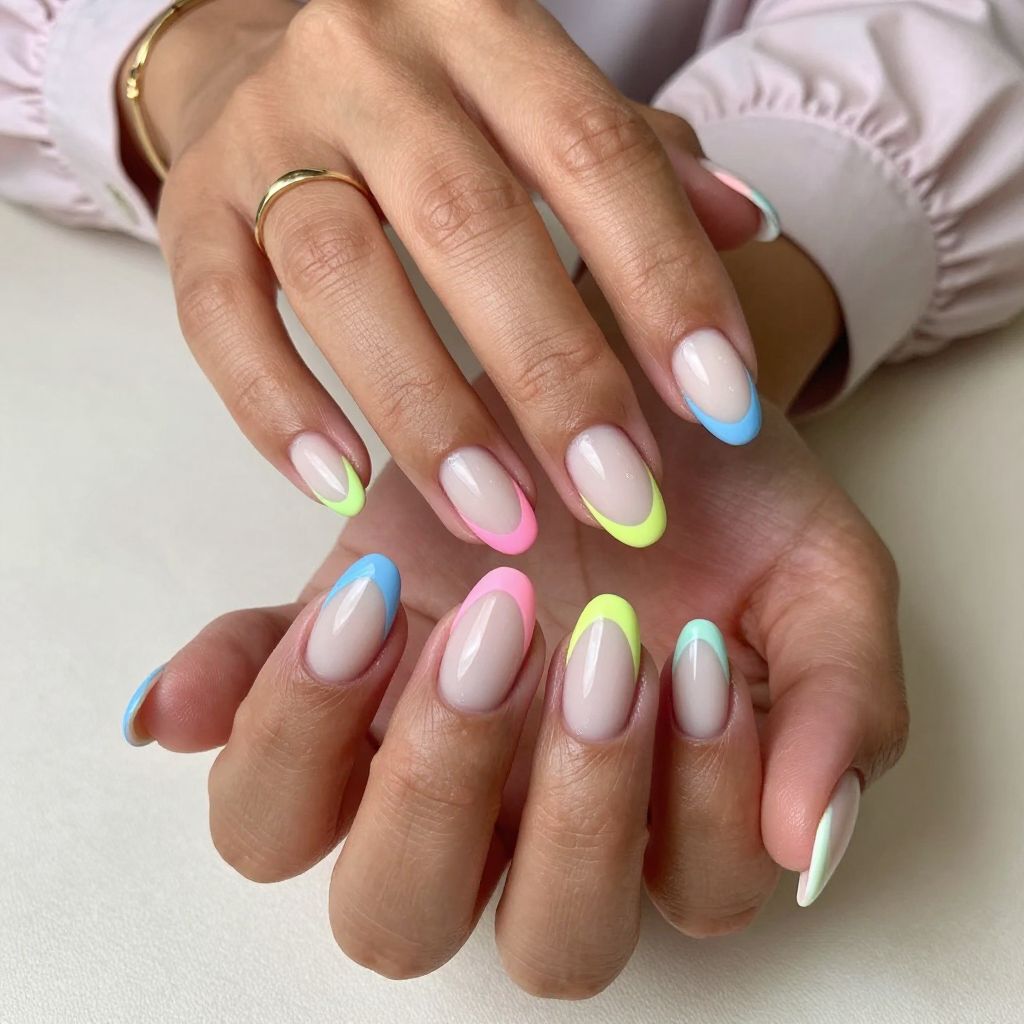 French Tip with a Modern Twist