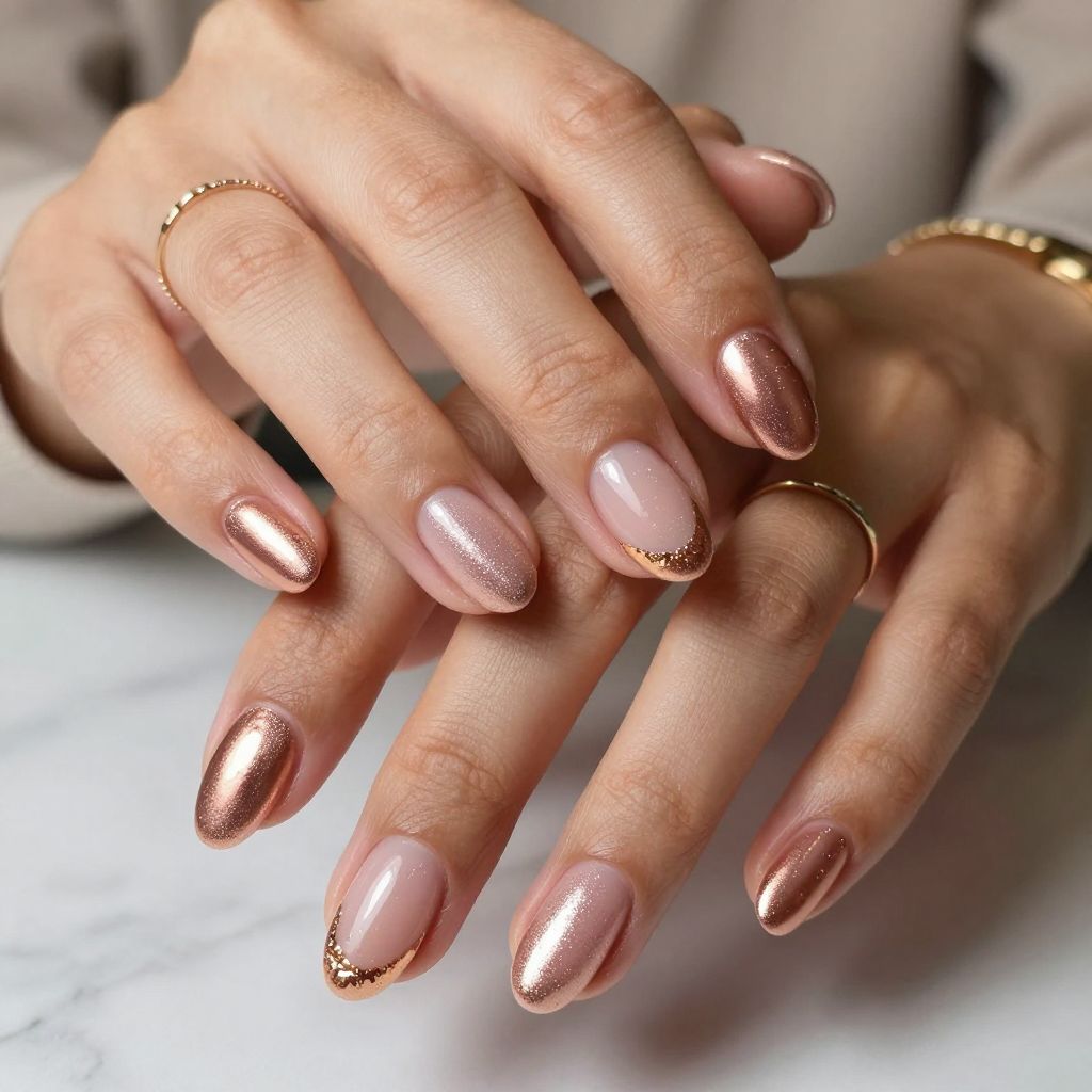 Rose Gold Foil Tips