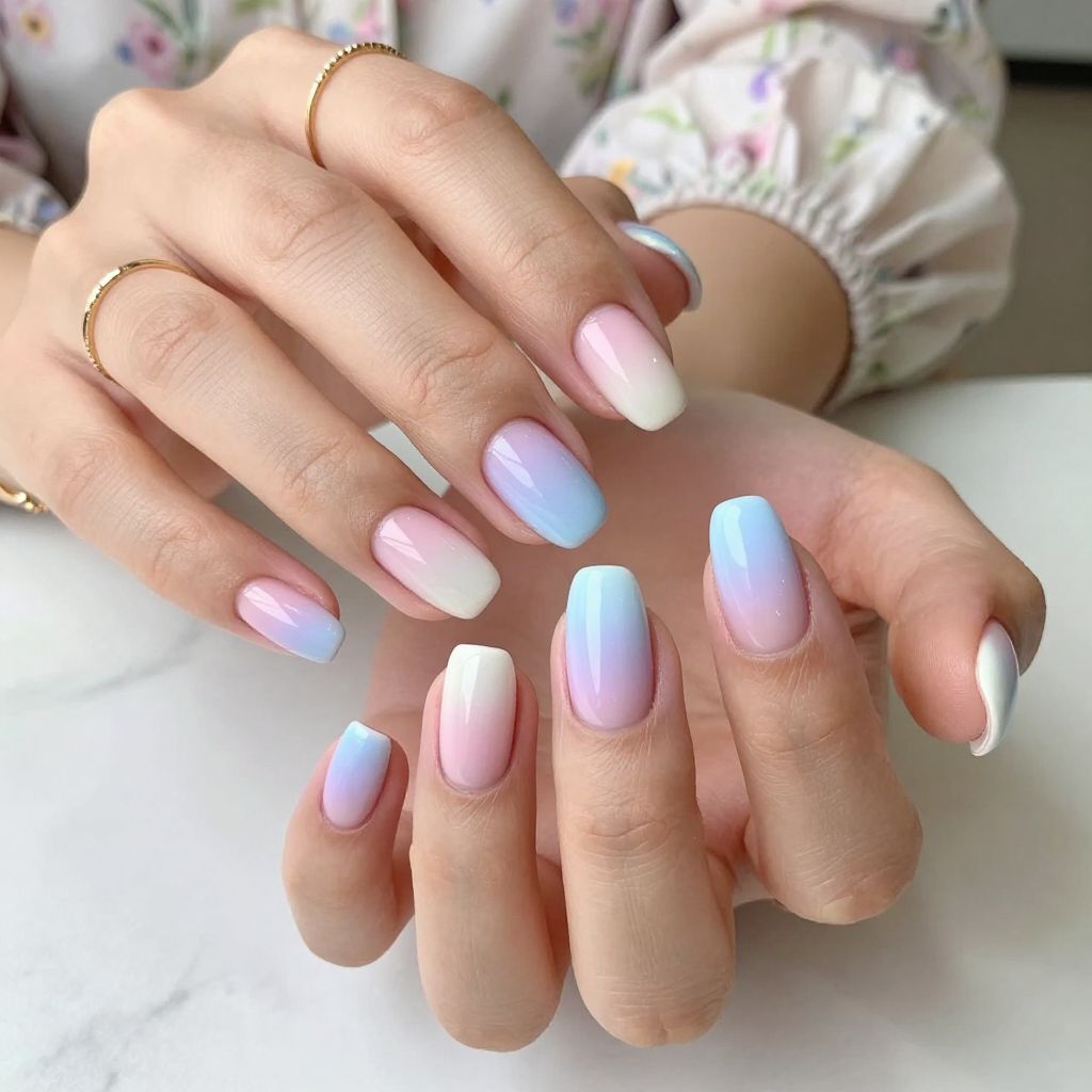 Pastel Ombre French Tips